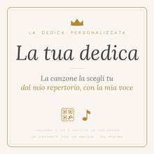 Carica l'immagine nel visualizzatore di Gallery, Dedica musicale personalizzata su misura, canzone dal repertorio, voce Valentina Mey
